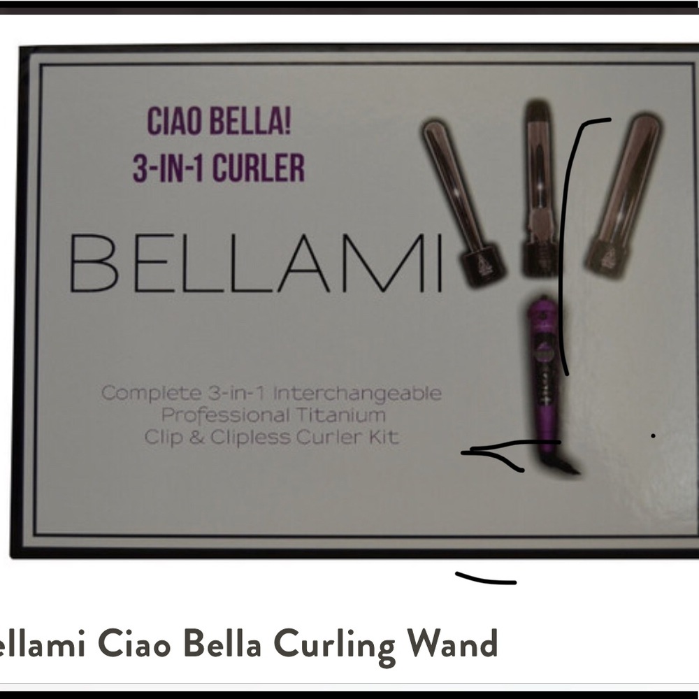3 piece bellami curling wand
